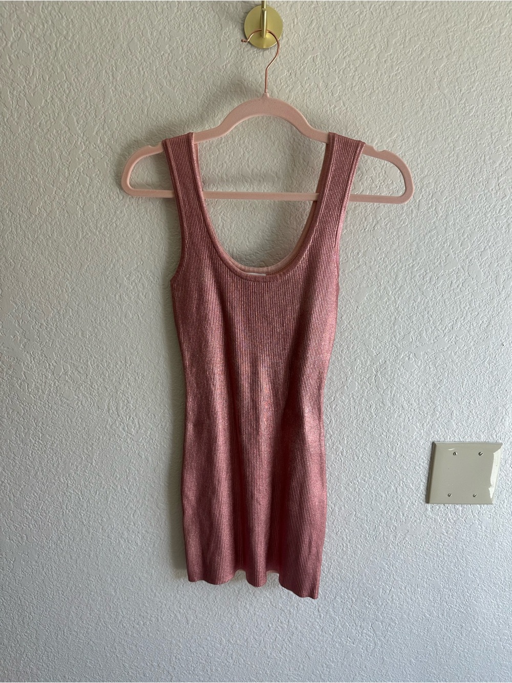 Better Be Ribbed Tank Dress in Blush Pink